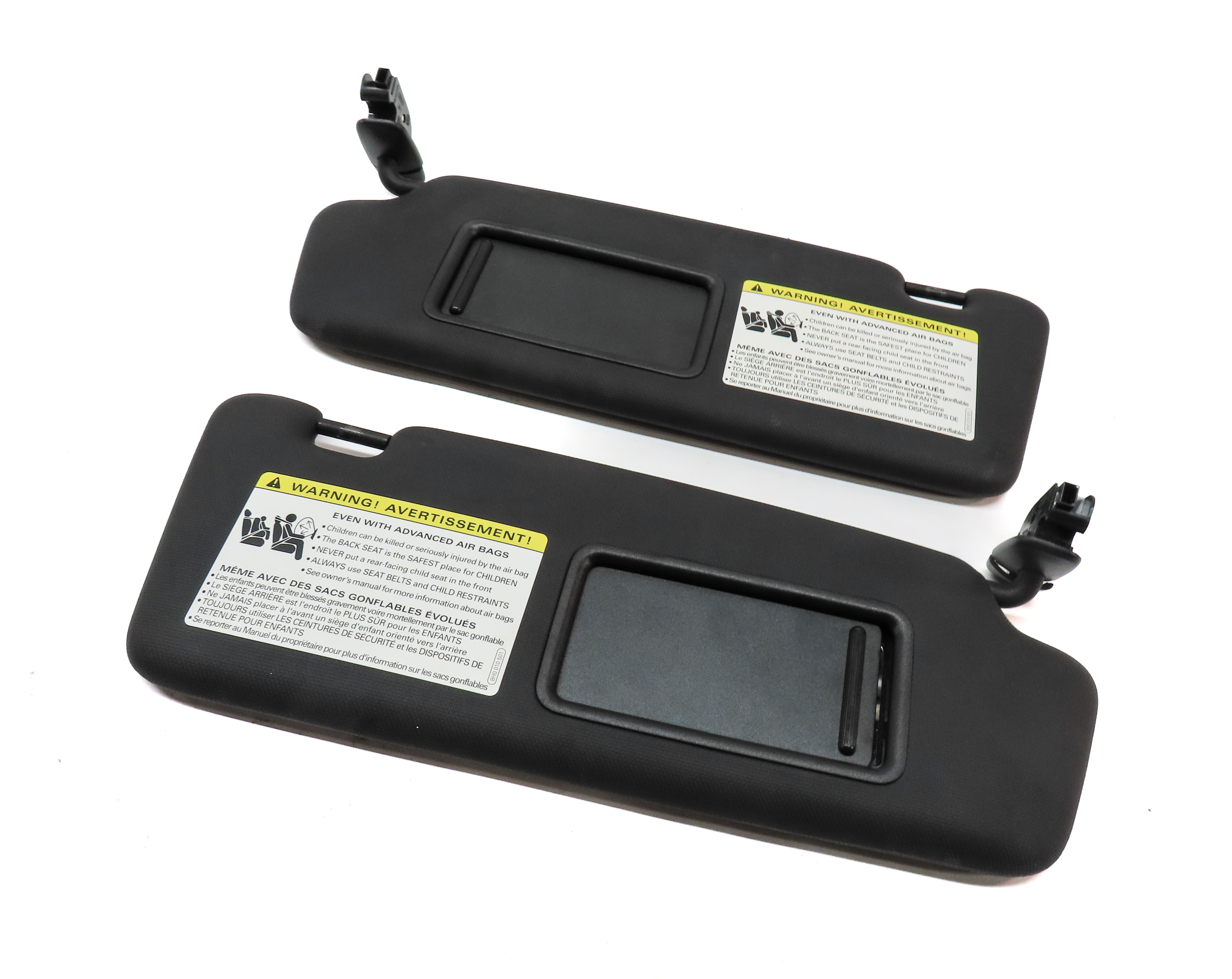 2015-2023 AUDI Q3 (8U) FRONT LEFT & RIGHT SUNVISOR SUN VISOR SET-2 (Black) — exact item pictured